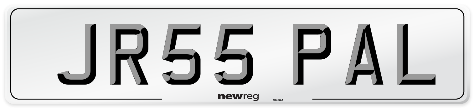 JR55 PAL Number Plate from New Reg